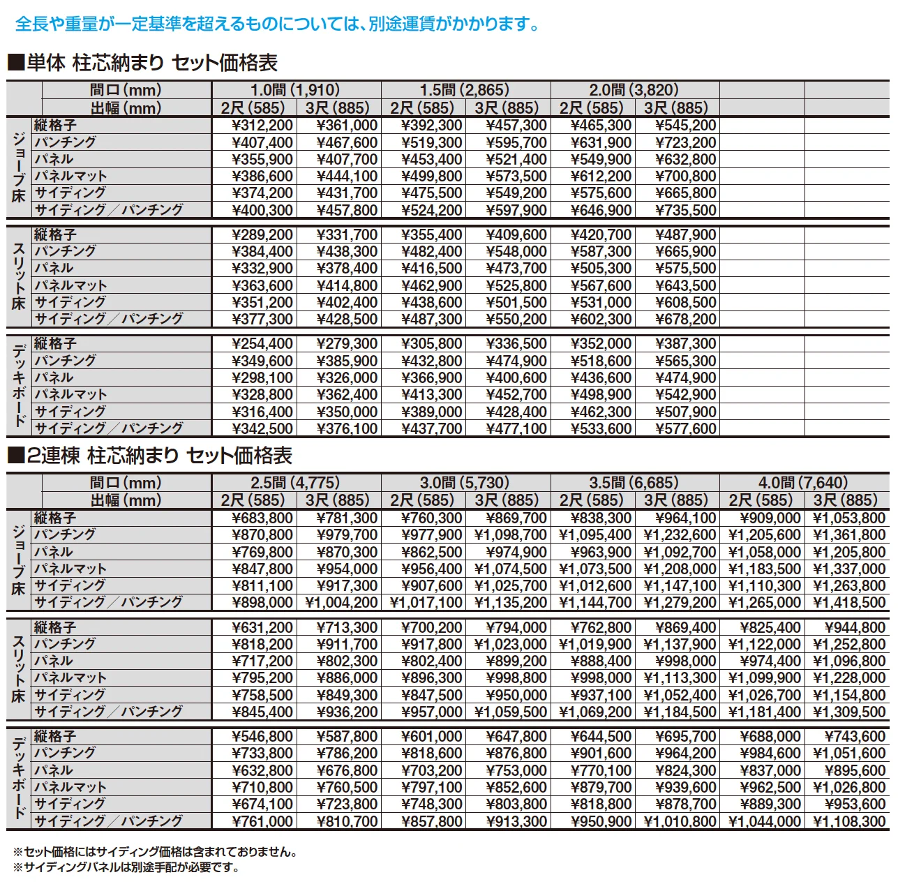 ビューステージ Sスタイル 九州・四国間 柱芯納まり【2025年版】_価格_1