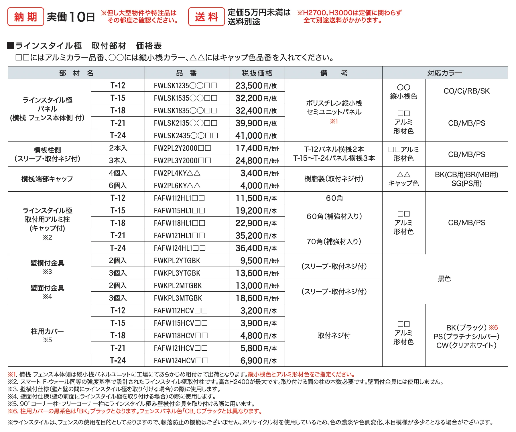 スマートFウォール ラインスタイル極(壁横付仕様・壁面付仕様)_価格_1