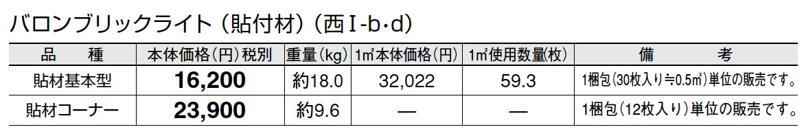 バロンブリックライト(貼付材)【2025年版】_価格_4