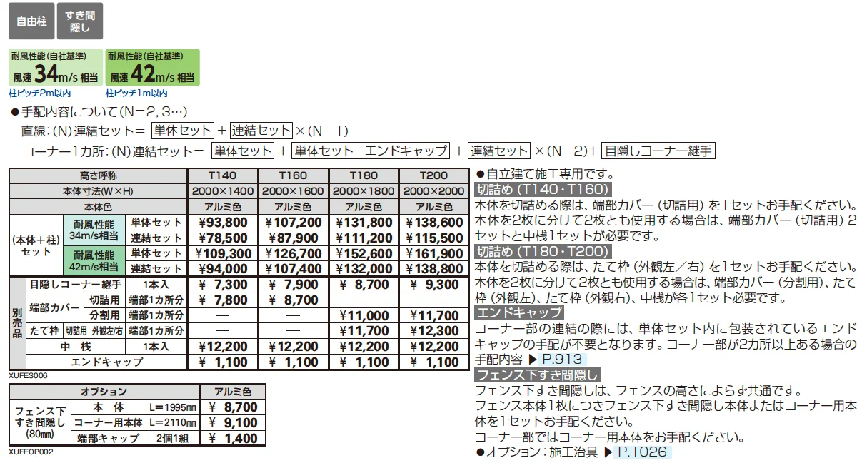 シンプレオ スクリーンフェンス YM1S型 横目隠し【2025年版】_価格_1