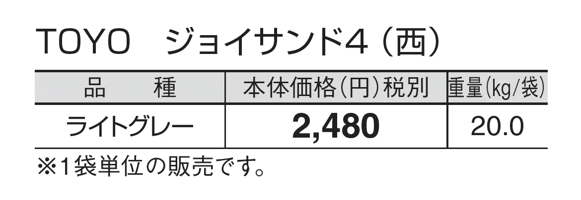 TOYO ジョイサンド4_価格_3