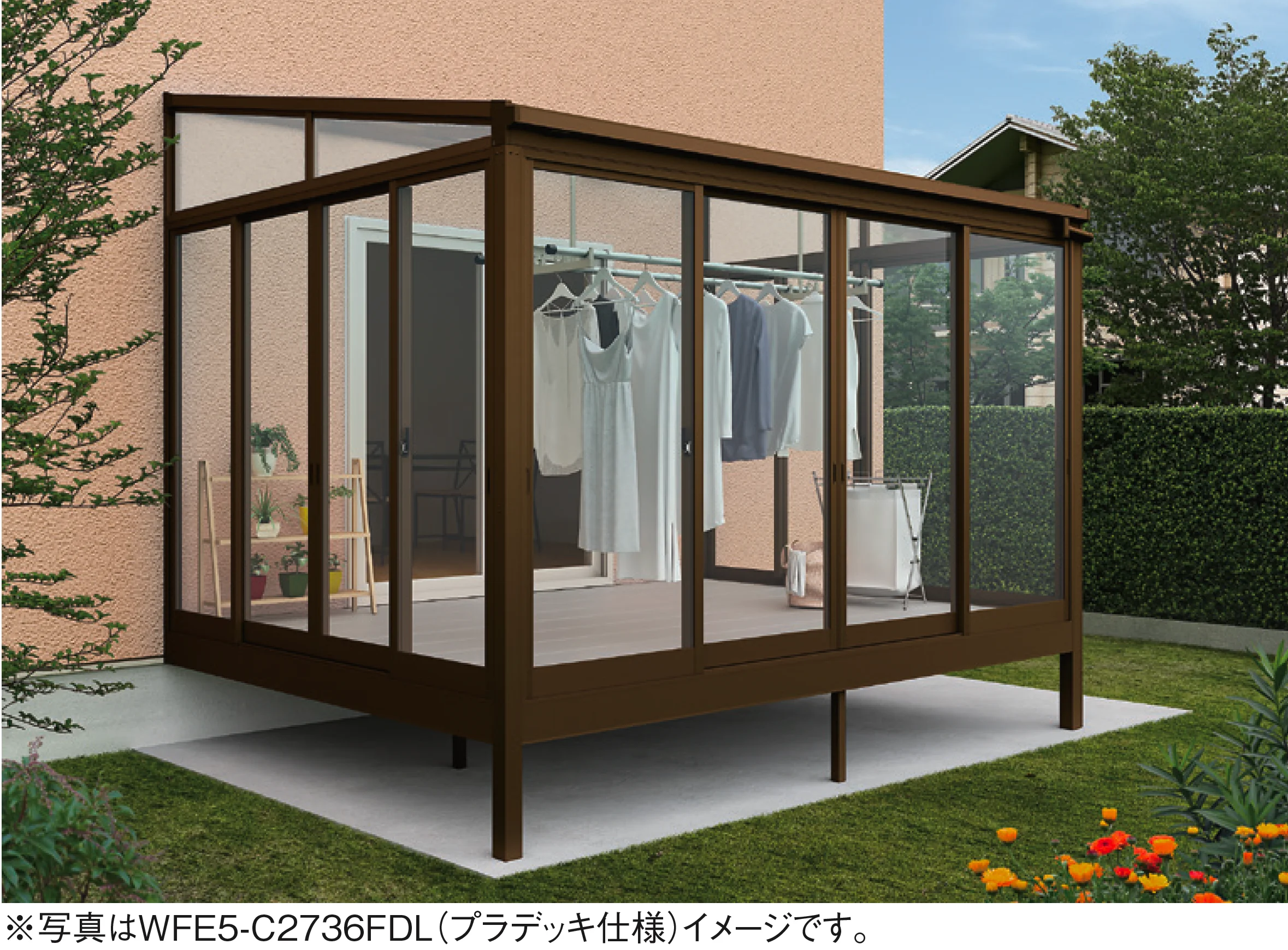 大仙の「ソレイドテラス囲い ノーマルサッシ(ランマなし)【床仕様】」のサブ画像1