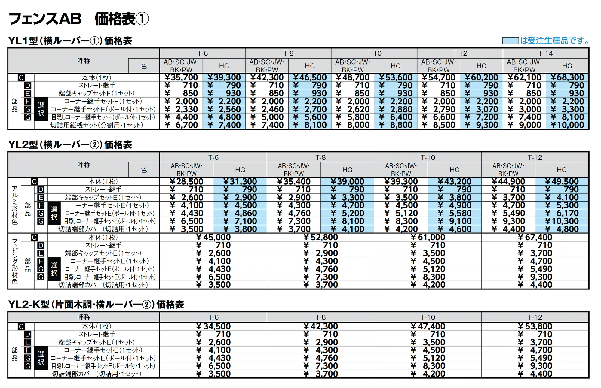 フェンスAB 多段柱(3段柱)_価格_5