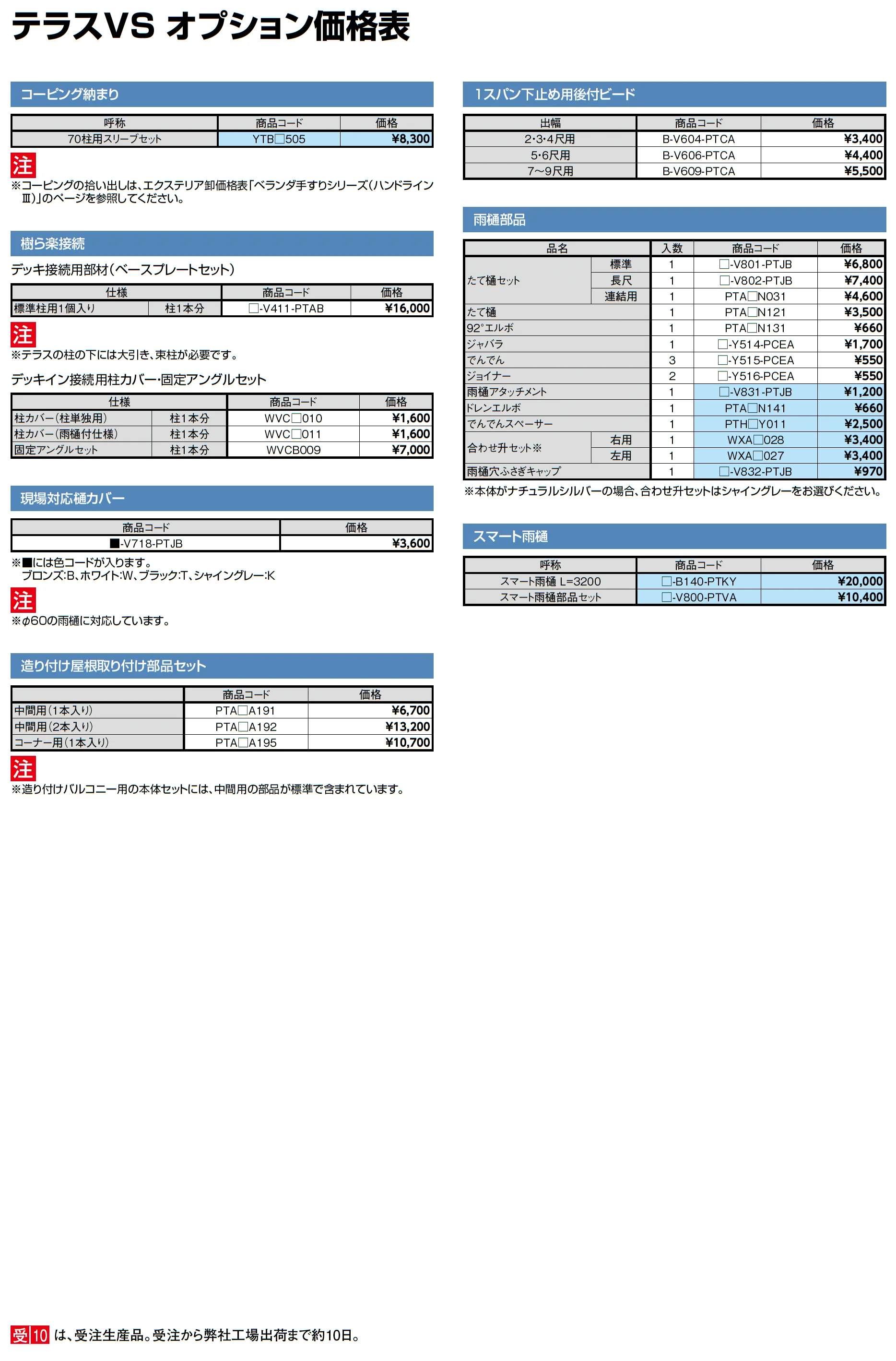 テラスVS F型 ビューステージ/Hスタイル屋根タイプ_価格_5
