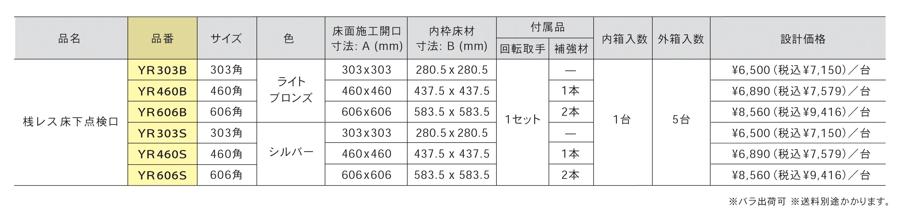 桟レス床下点検口_価格_1