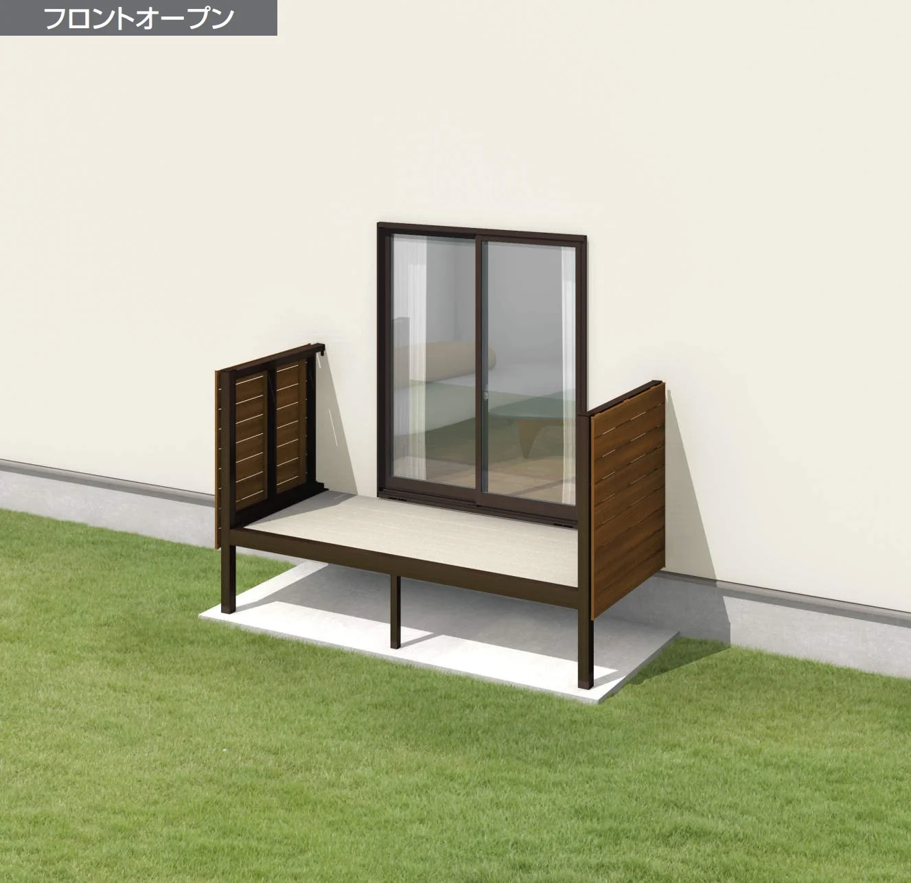 三協アルミの「オルネ(庭置き式 横格子〈フロントオープン〉)【2025年版】」