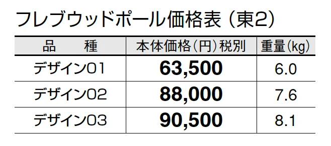 フレブウッドポール【2024年版】_価格_2