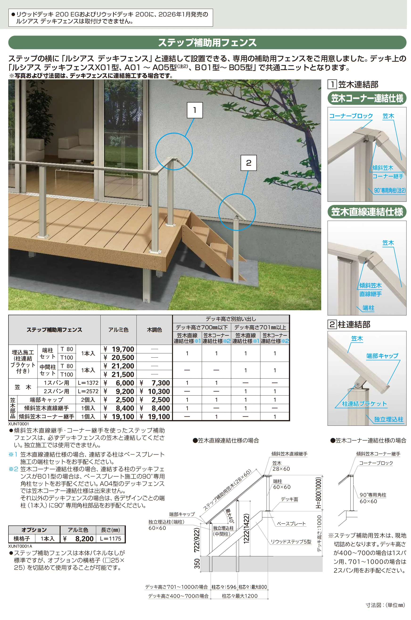 ルシアス デッキフェンス X01型_価格_2
