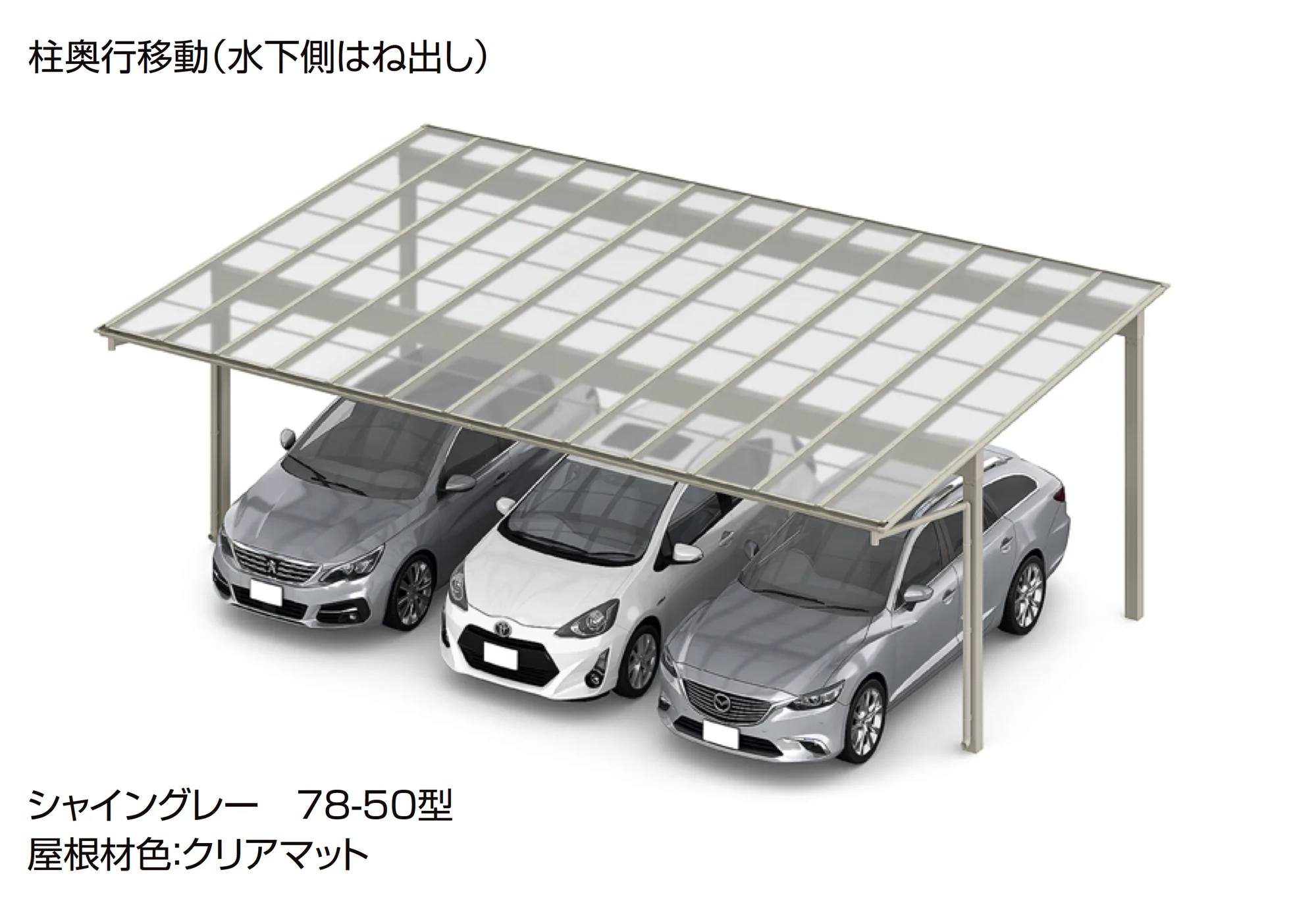 LIXILの「フーゴF 3台用 柱奥行移動」のサブ画像1
