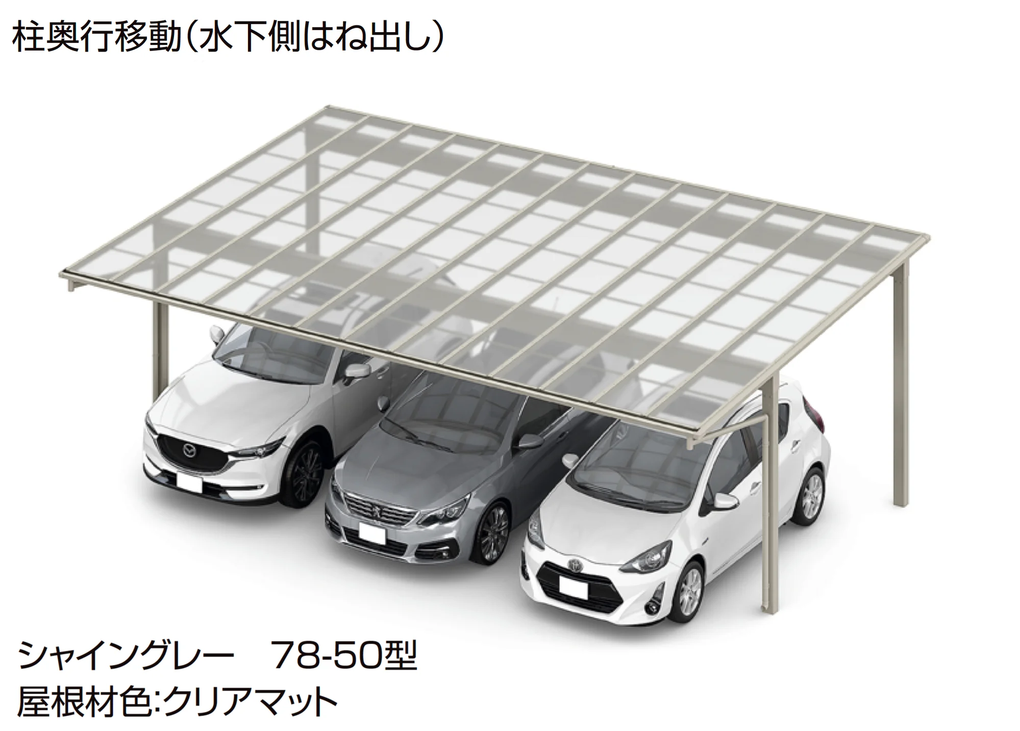 LIXILの「フーゴFプラス 3台用 柱奥行移動」のサブ画像1