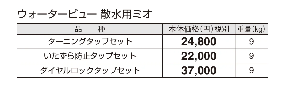 ウォータービュー 散水用ミオ_価格_1