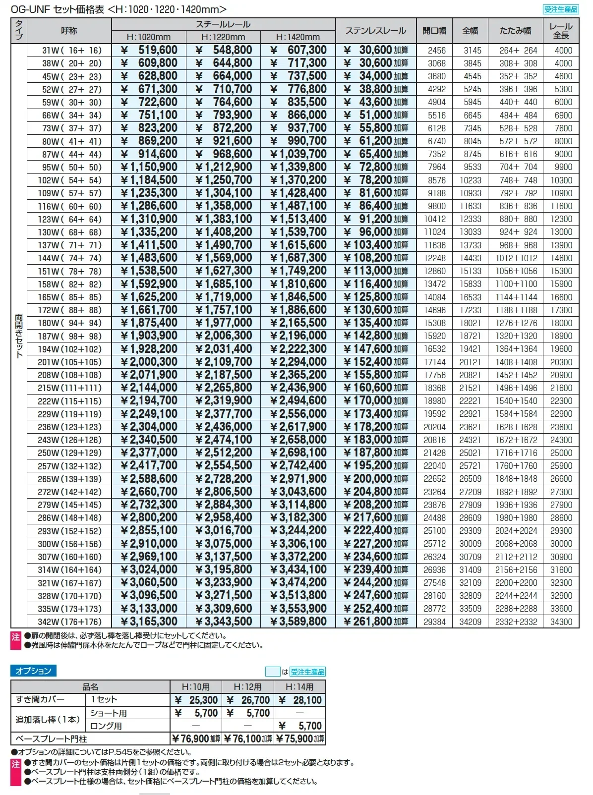 アルテンダUN型 フラットレールタイプ【2025年版】_価格_2