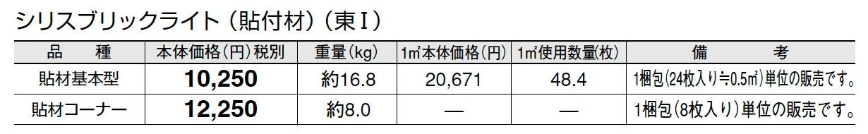 シリスブリックライト(貼付材)_価格_1