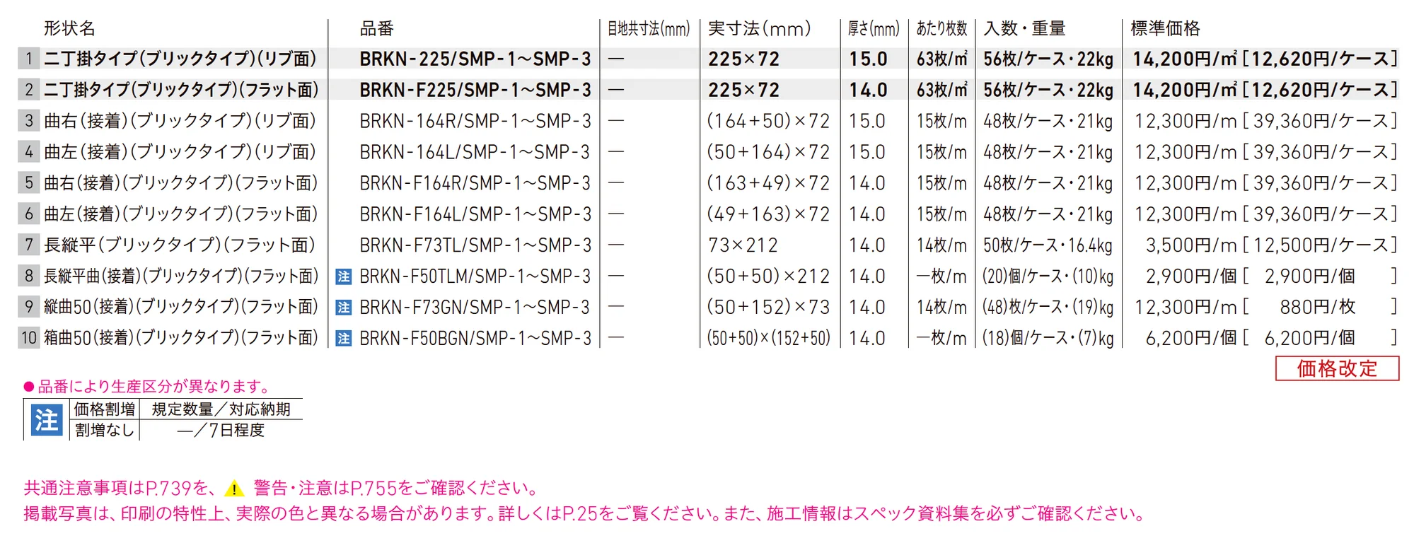 ベルニューズ シンプル (ブリックタイプ)_価格_1