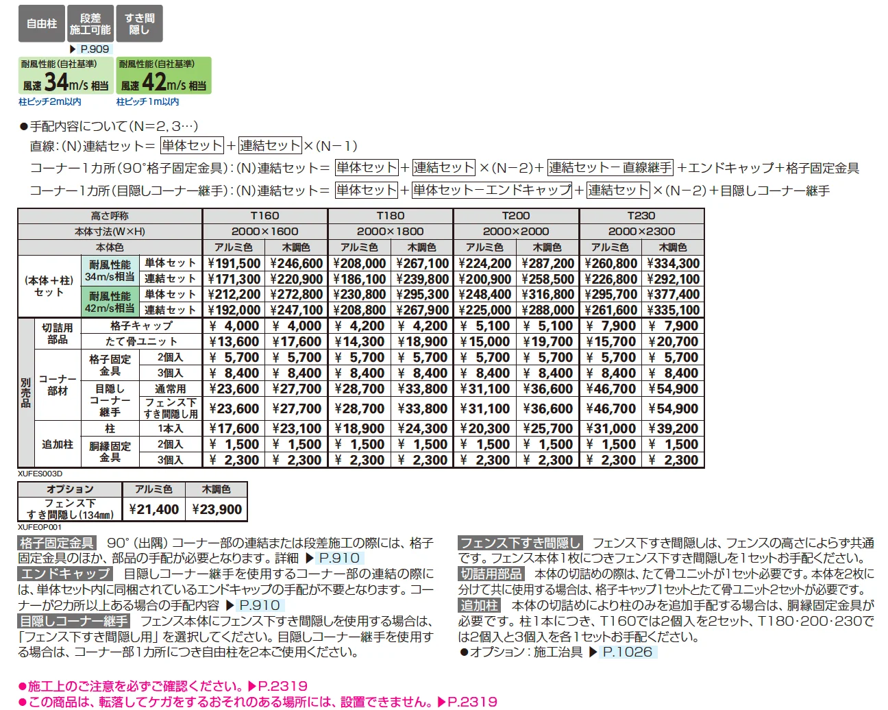 ルシアス フェンス H01型 たて板格子【2025年版】_価格_1