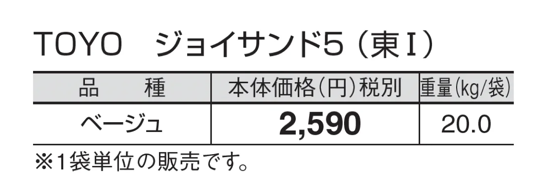 TOYO ジョイサンド5_価格_1