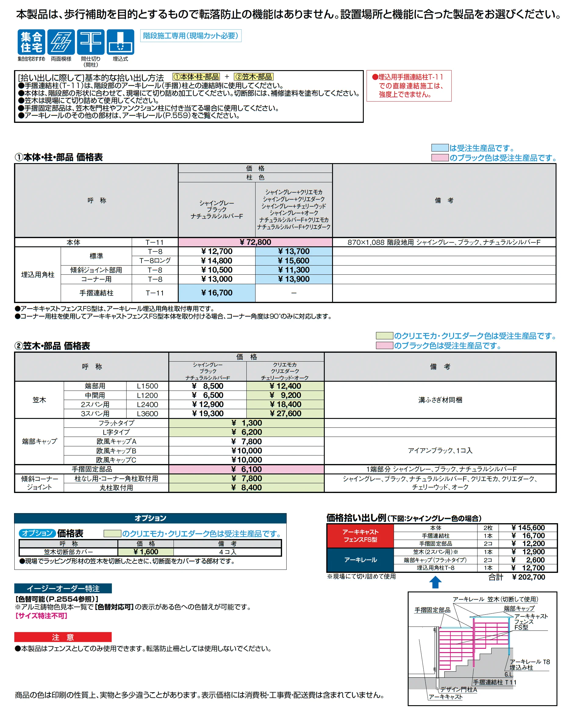 アーキレール+アーキキャストフェンスFS型_価格_1
