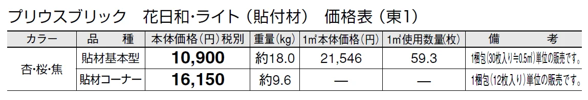 プリウスブリック 花日和・ライト(貼付材)【2024年版】_価格_1
