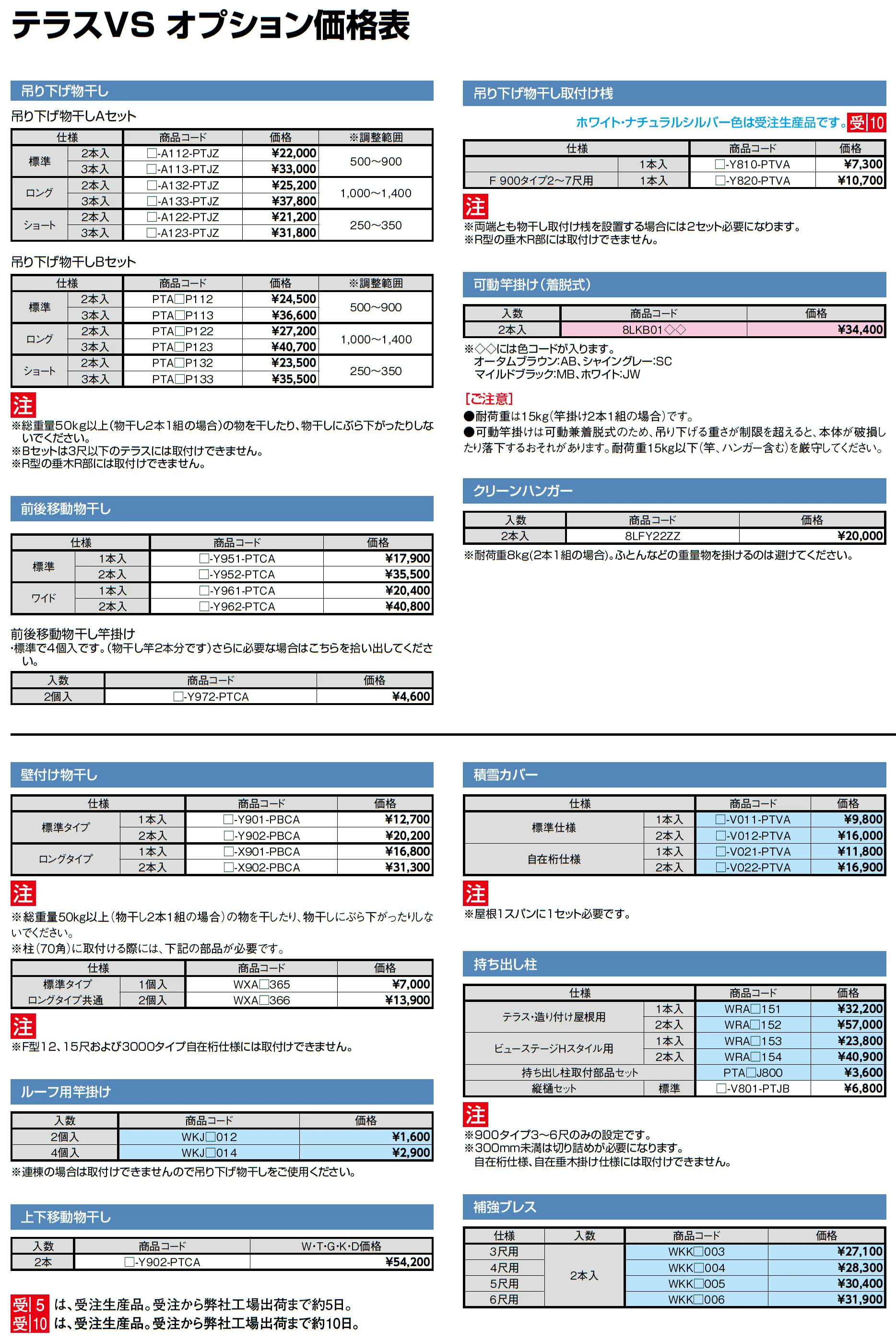 テラスVS R型 ルーフタイプ_価格_2