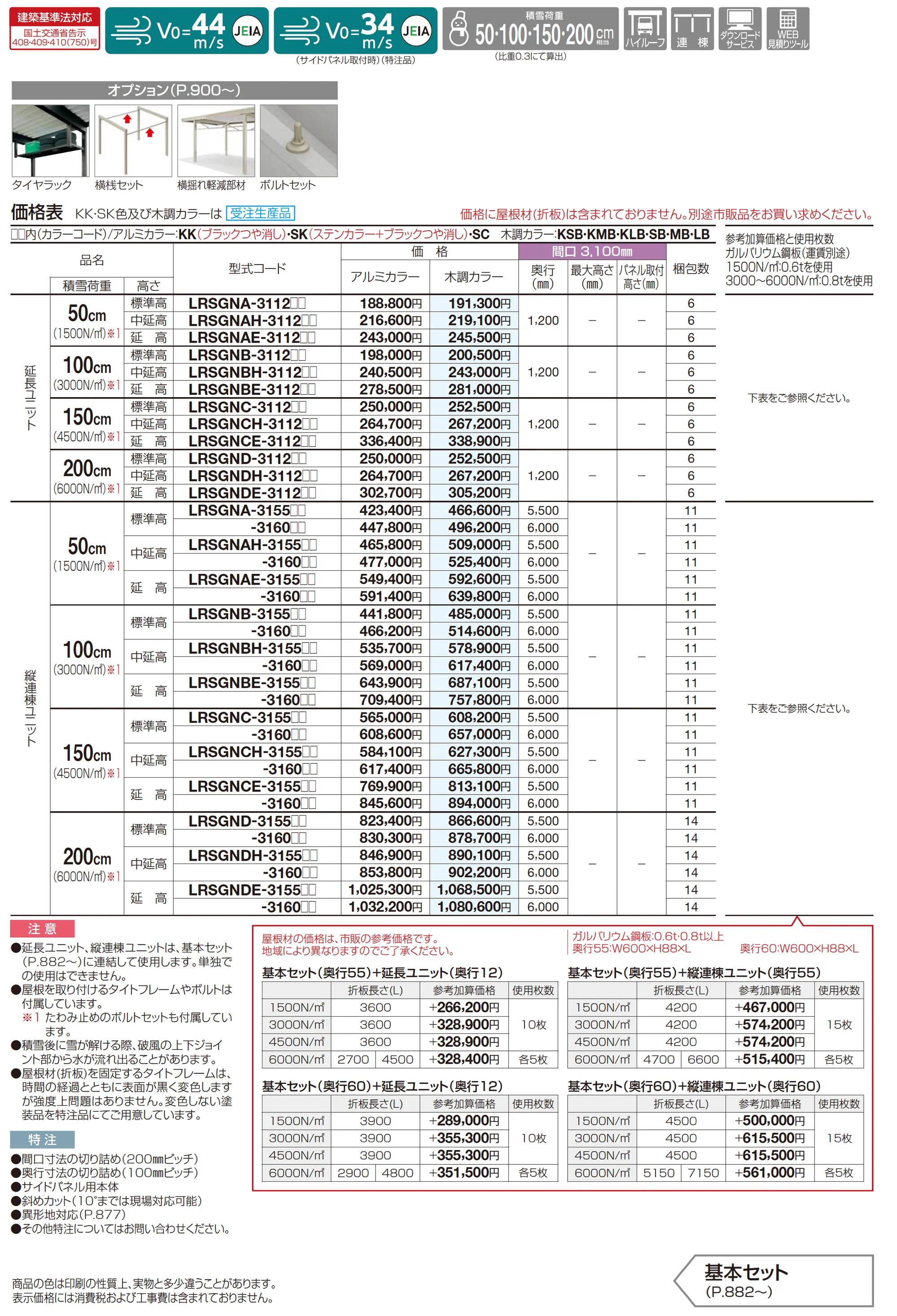 レジストポートSG 間口31サイズ 延長ユニット/縦連棟ユニット_価格_1