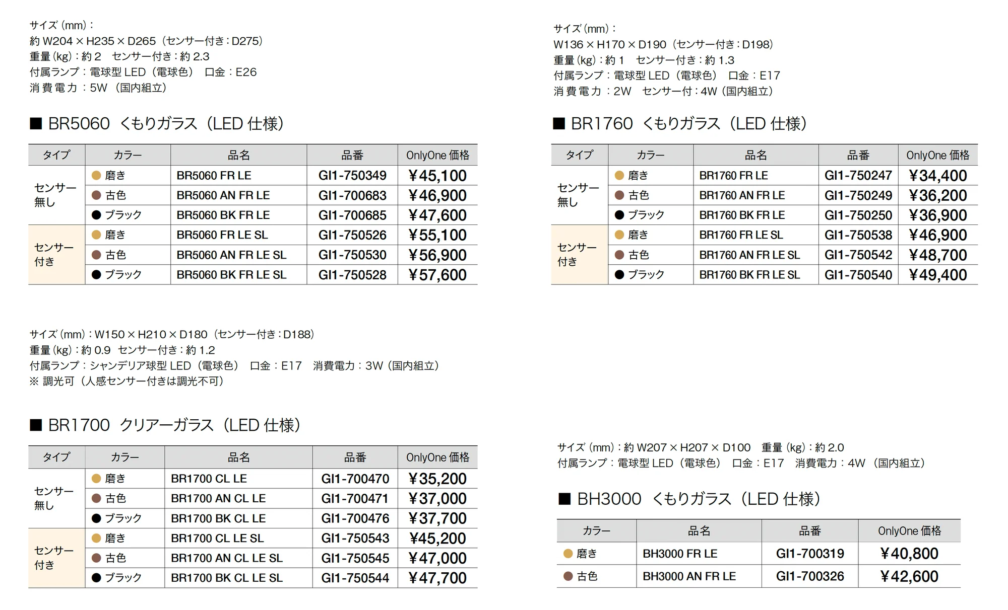 真鍮製ポーチライト 100V仕様_価格_2