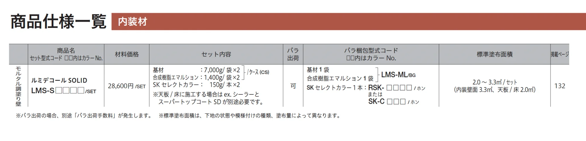 ルミデコール SOLID_価格_2