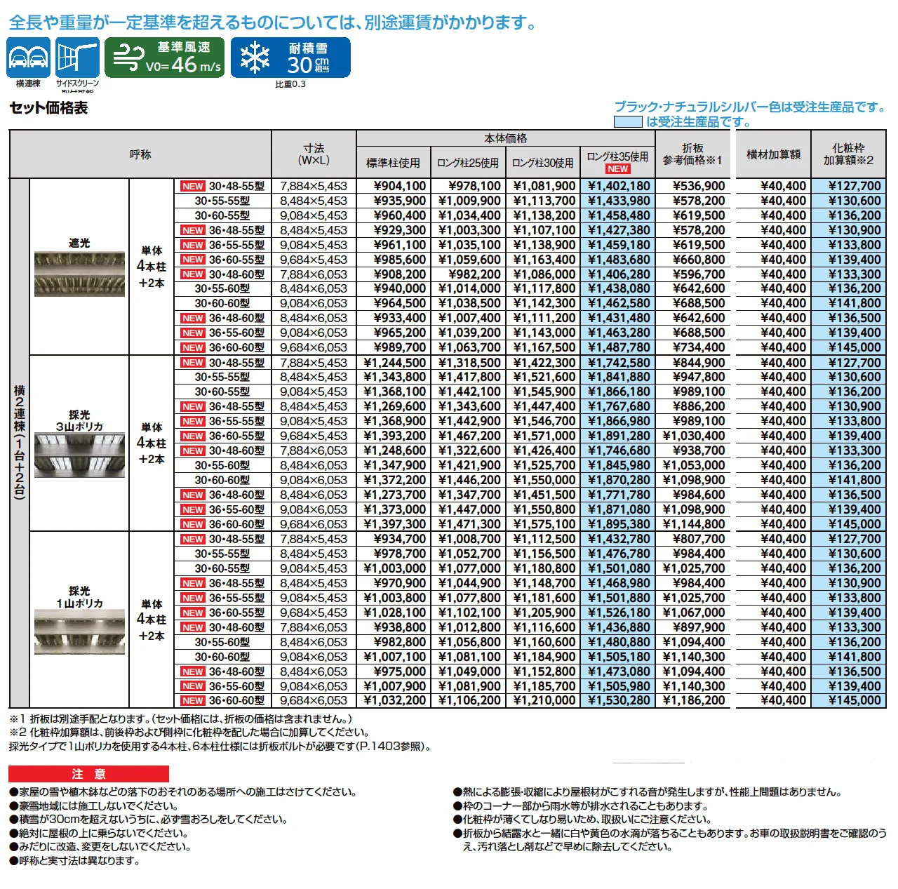 カーポートSW 900タイプ 3台用【2025年版】_価格_1