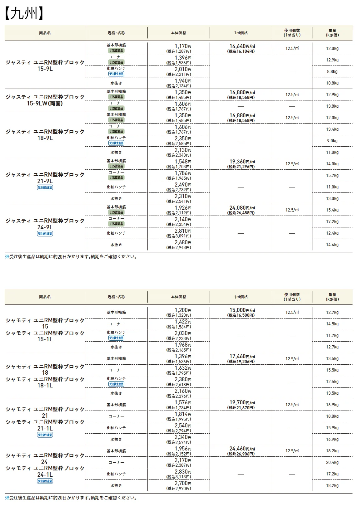 ユニRM 型枠ブロック®︎【2025年版】_価格_11