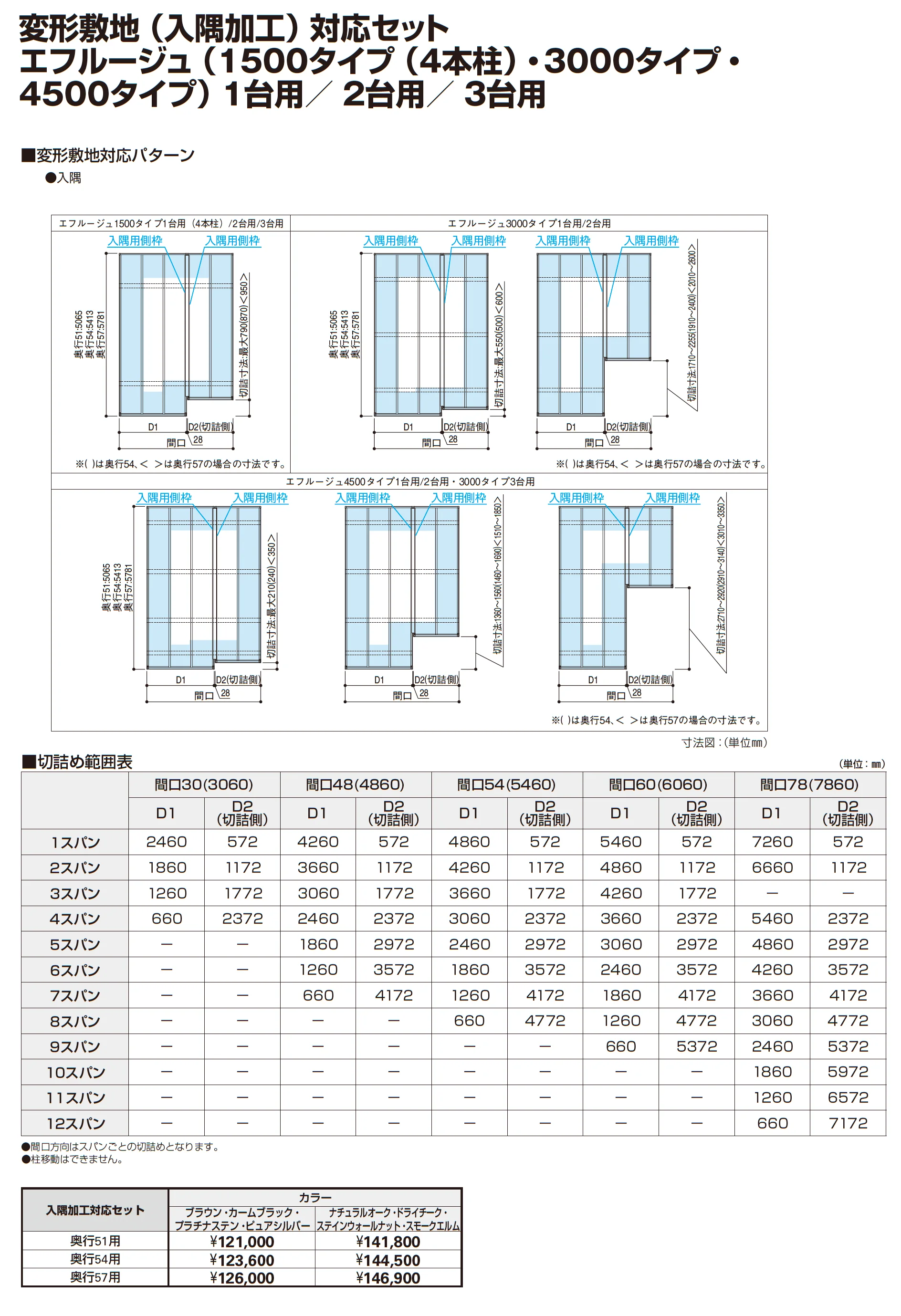 エフルージュ 1500タイプ 3台用(単体)_価格_7