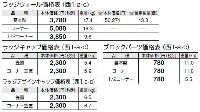 ラッジウォール【2024年版】_価格_3
