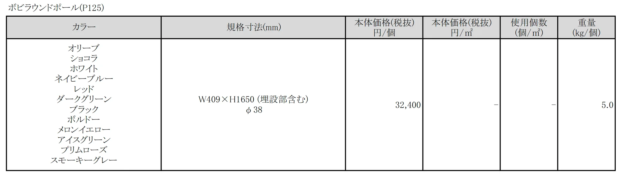 ボビラウンドポール_価格_1