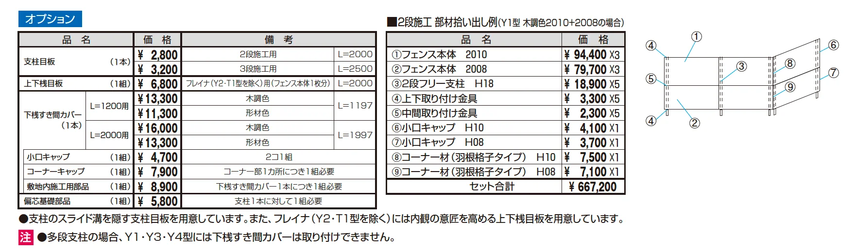 2段フリー支柱［60角支柱］フレイナ【2024年版】_価格_2