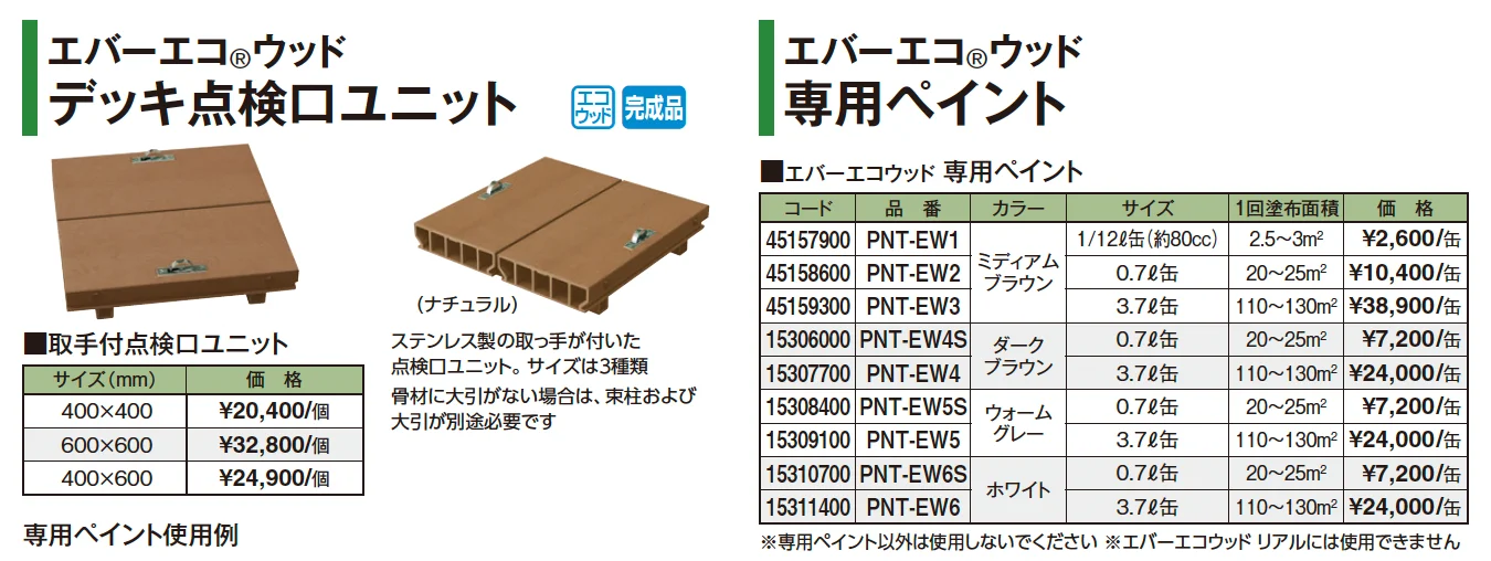 エバーエコ®︎ ウッド メンテナンスグッズ【2025年版】【廃番】_価格_1