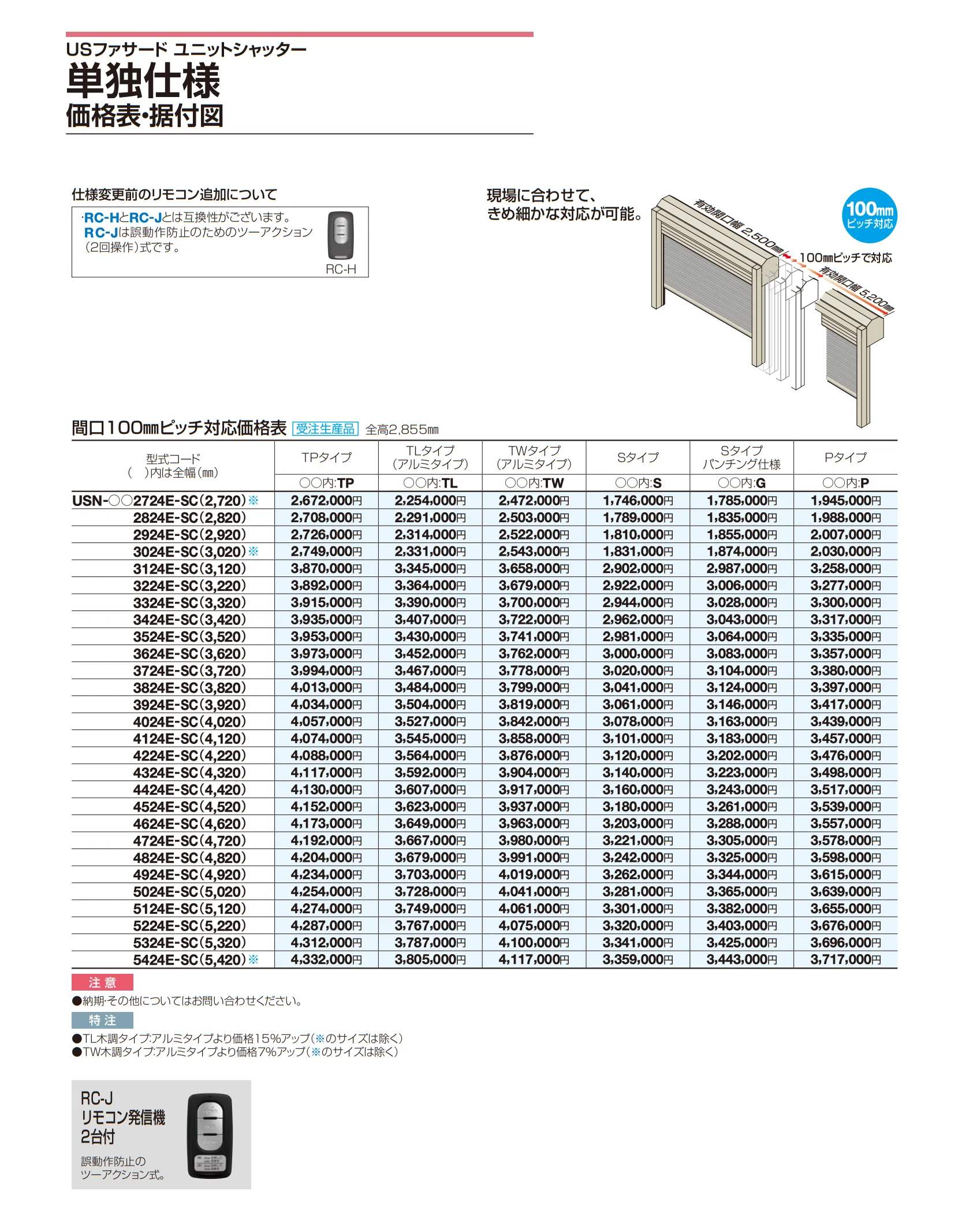 USファサードユニットシャッター TLタイプ_価格_4