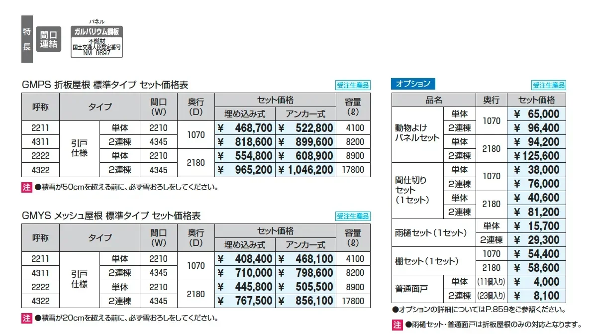 ダスティンG メッシュタイプ 標準タイプ 引戸仕様 折板屋根/メッシュ屋根【2025年版】_価格_2