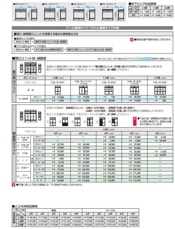 晴れもようwith(床仕様/ランマ付き H22サイズ メーターモジュール)【2023年版】_価格_2