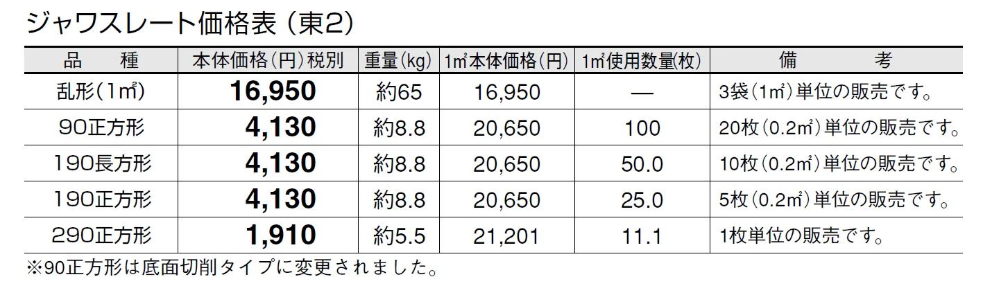 ジャワスレート【2024年版】_価格_2