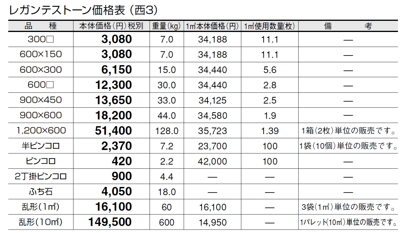 レガンテ ストーン【2024年版】_価格_5