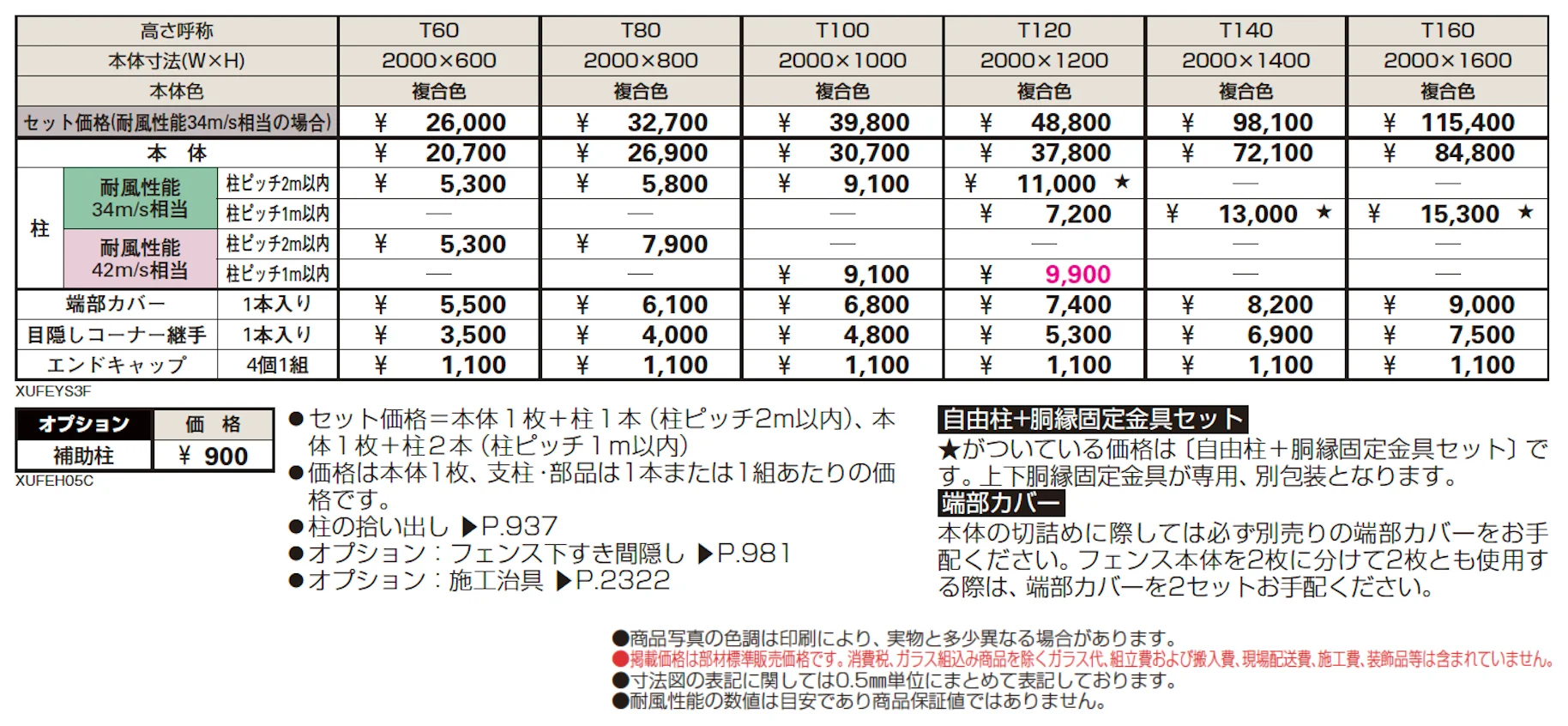 ルシアス フェンスYS3F型 横スリット 【2024.6月発売】【2024年版】_価格_1