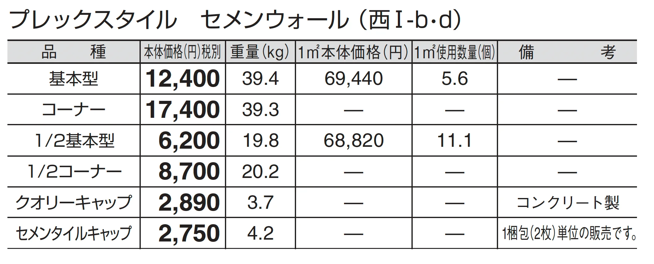 プレックスタイル セメンウォール_価格_4
