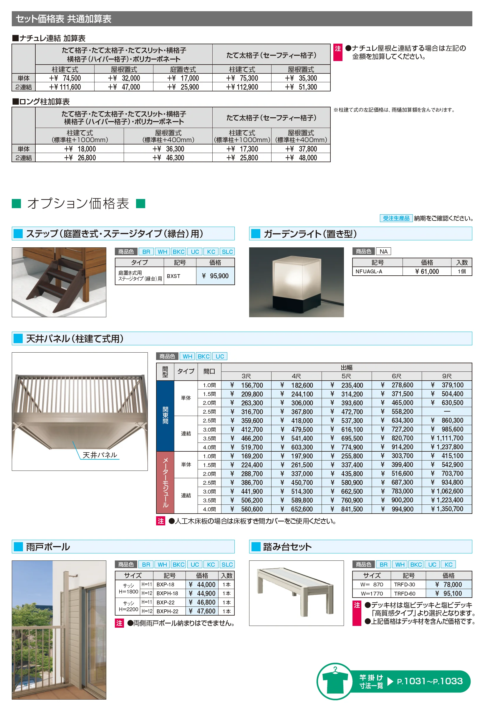 オルネ(柱建て式 ショートタイプ〈横格子〉)_価格_2