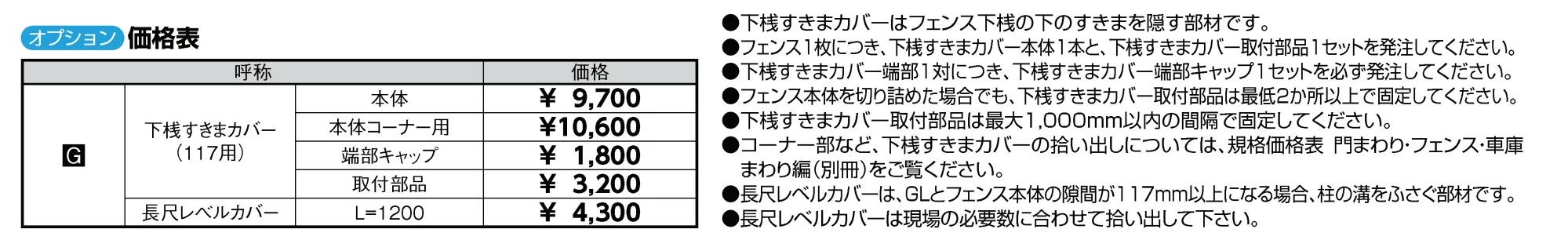 LIXIL 下桟すきまカバー（117用）ｰ022