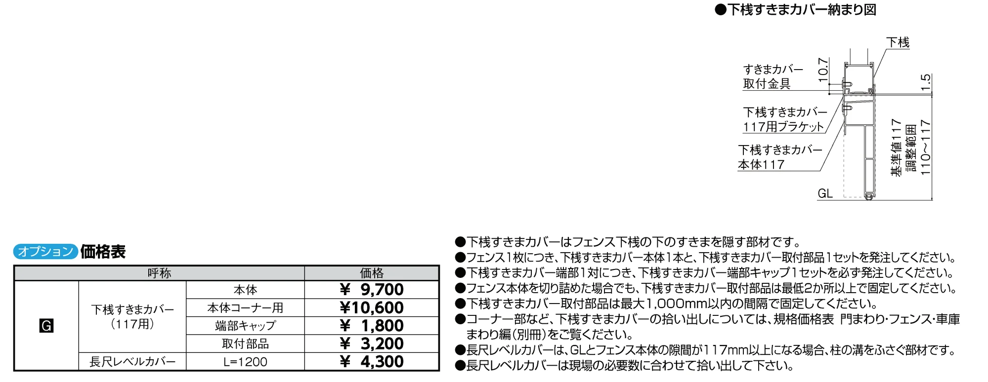 LIXIL 長尺レベルカバー3