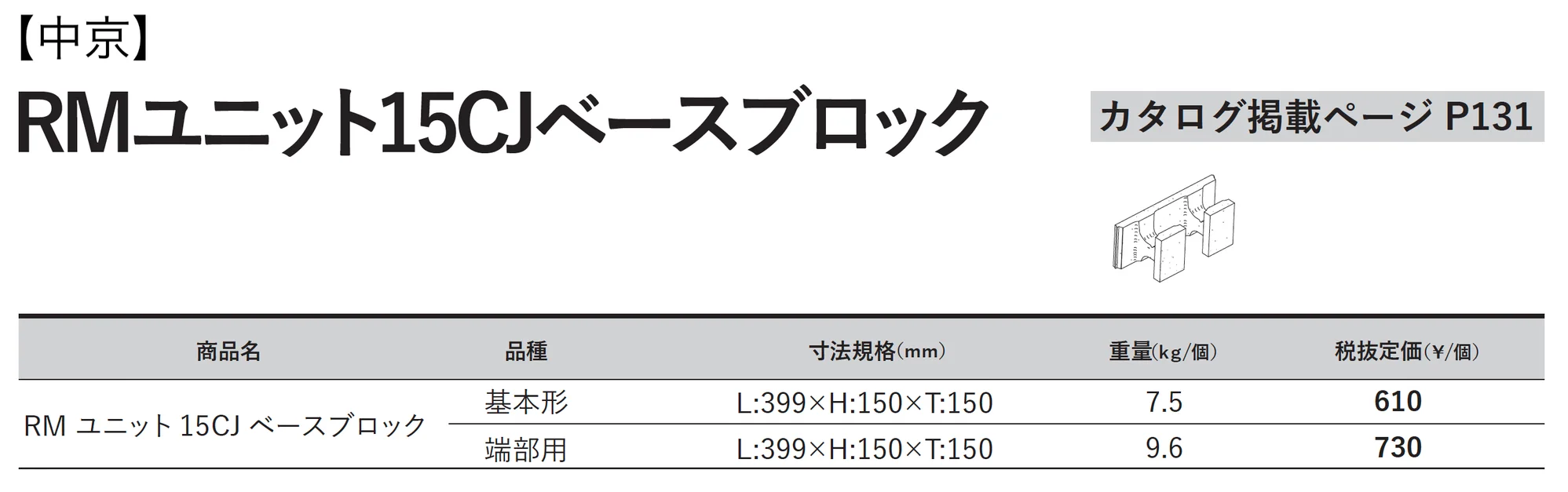 RMユニット15CJ ベースブロック_価格_3