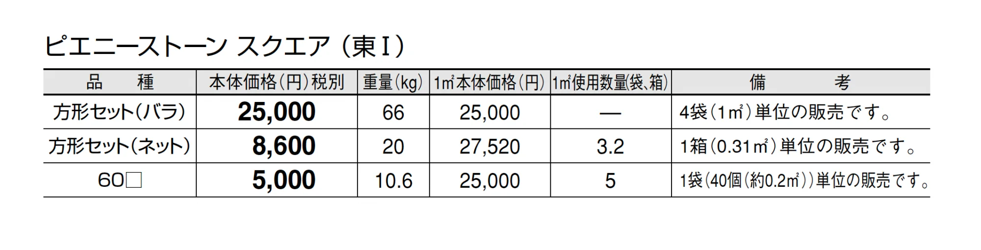 ピエニーストーン スクエア【2025年版】_価格_1