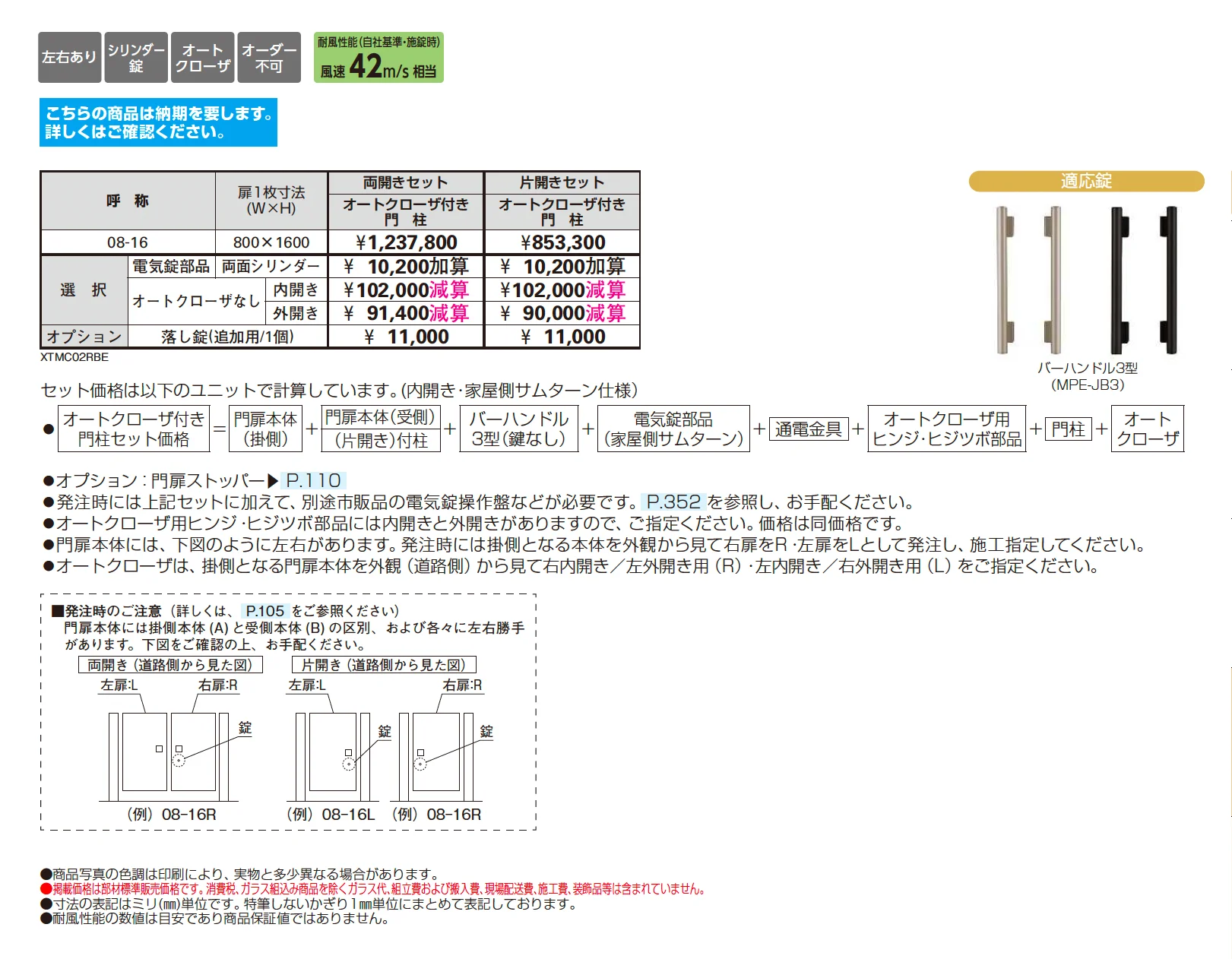 電気錠付共用門扉 シャローネ 門扉 SA03型【2025年版】_価格_1