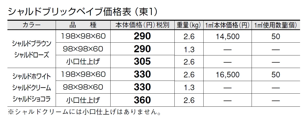 シャルドブリックペイブ【2024年版】_価格_1
