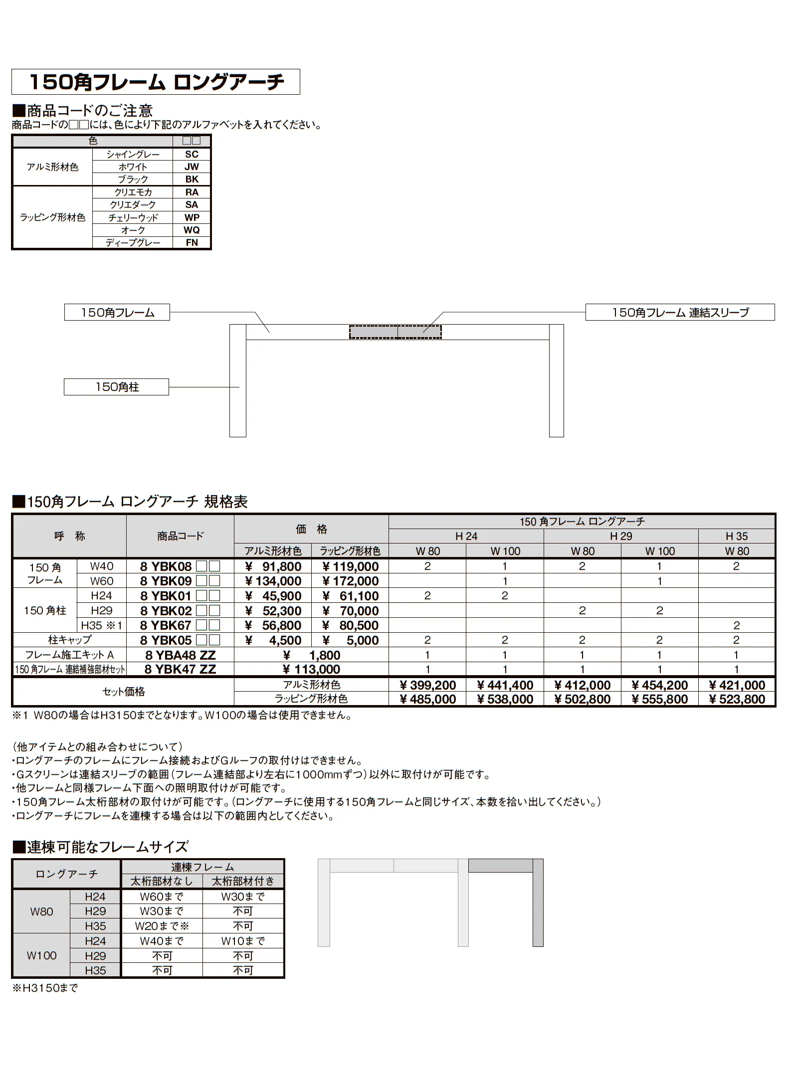 プラスG Gフレーム 関連部材_価格_2