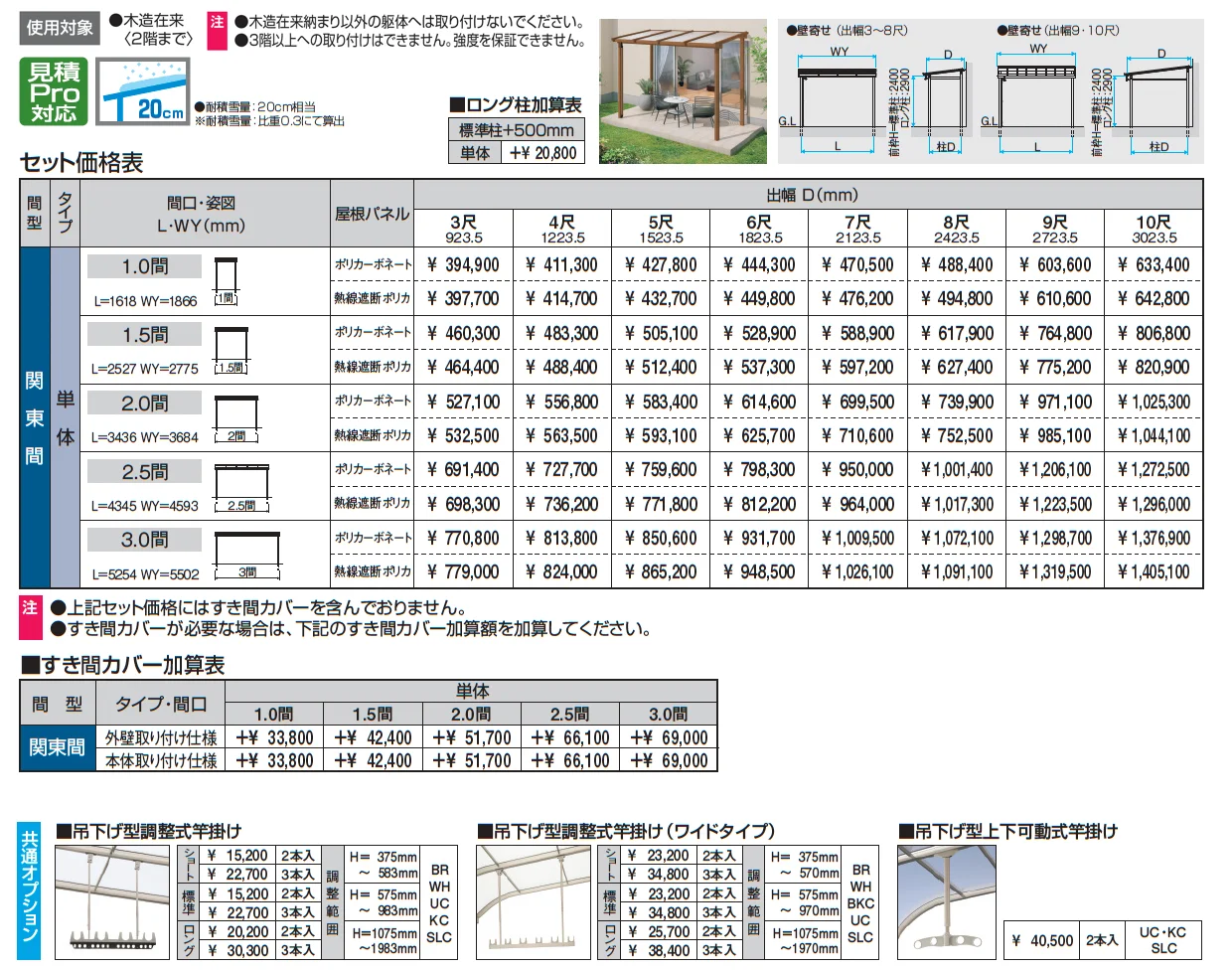 ナチュレN(NY型 600タイプ テラスタイプ/壁寄せ納まり)【2025年版】_価格_1