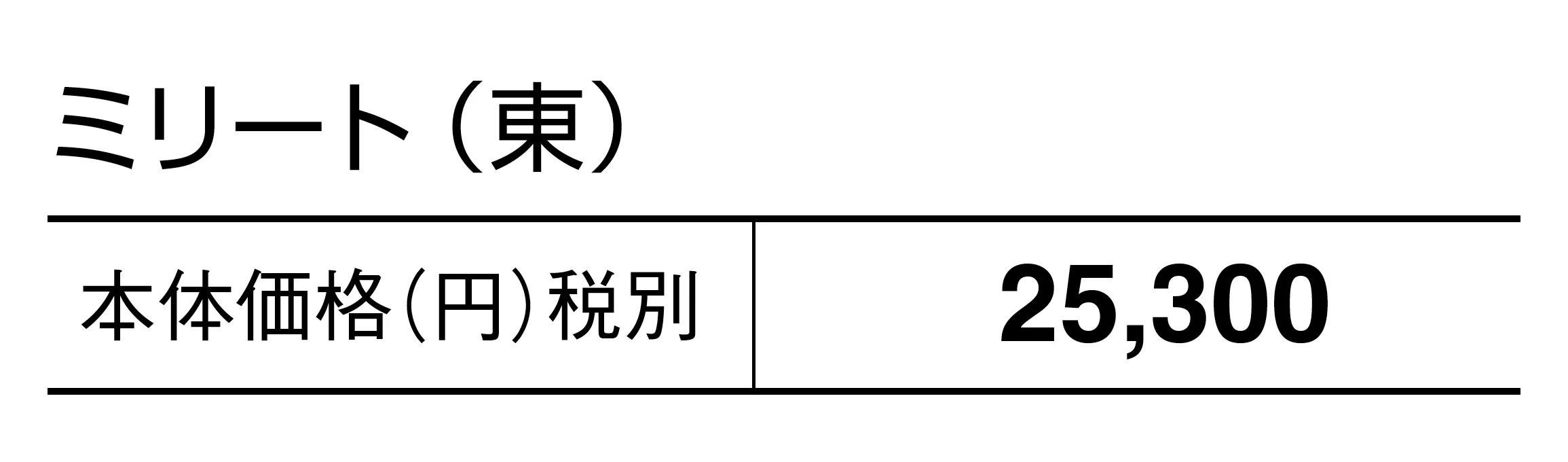 ミリート_価格_1